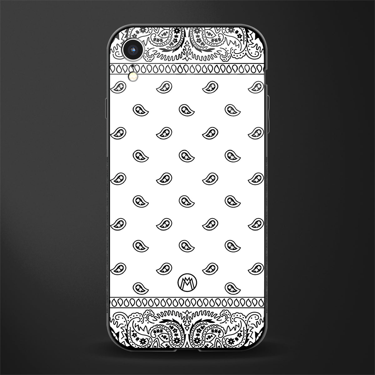 paisley white glass case for iphone xr image