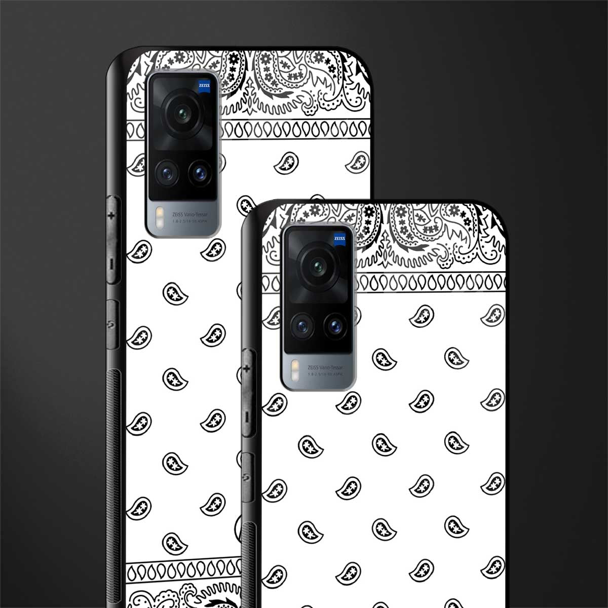 paisley white glass case for vivo x60