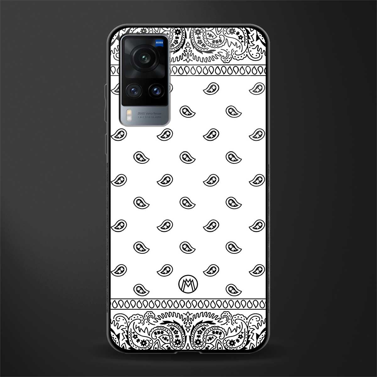 paisley white glass case for vivo x60