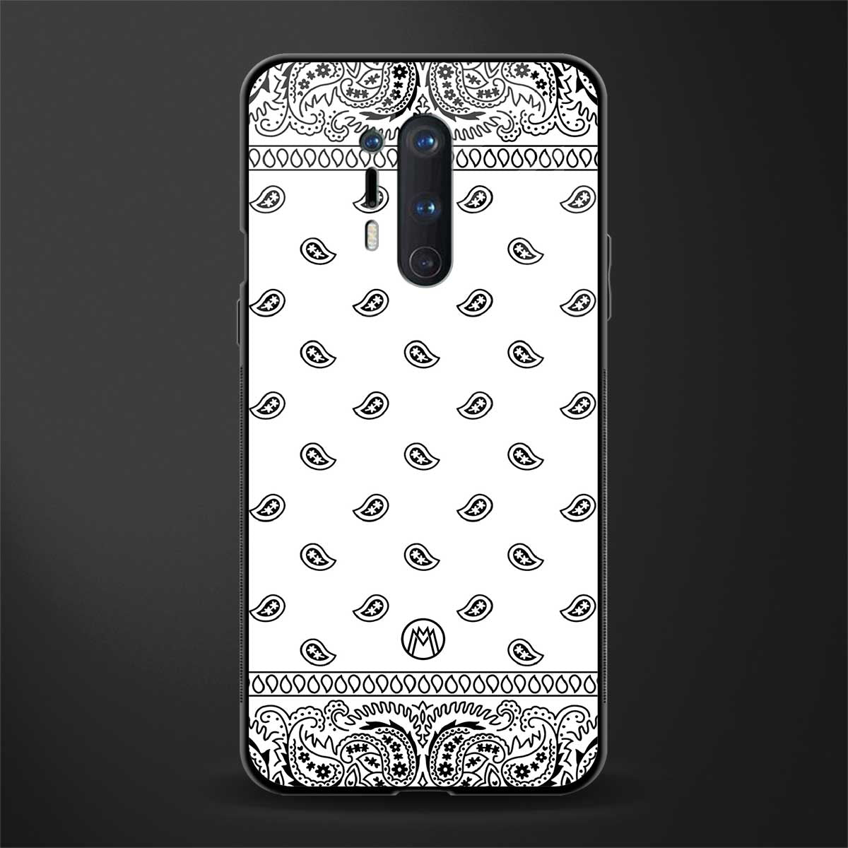 paisley white glass case for oneplus 8 pro image
