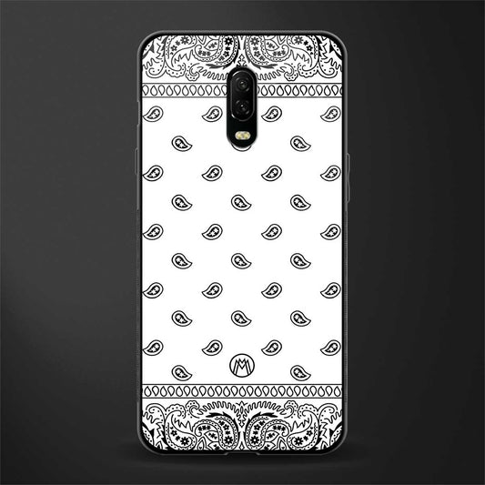 paisley white glass case for oneplus 6t image