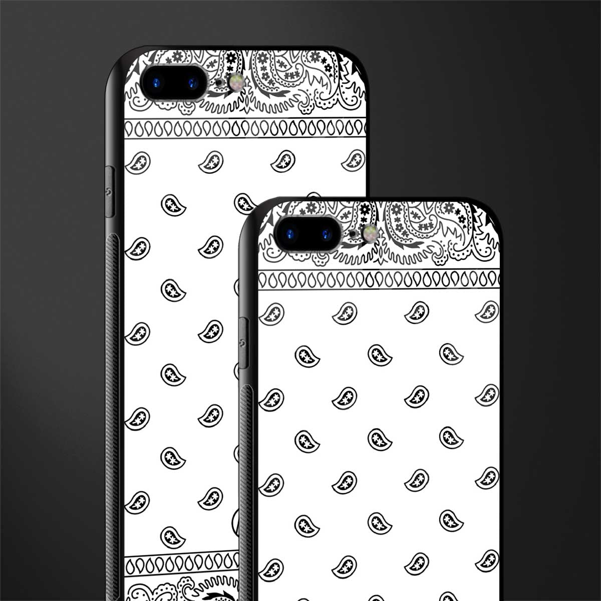 paisley white glass case for iphone 8 plus image-2