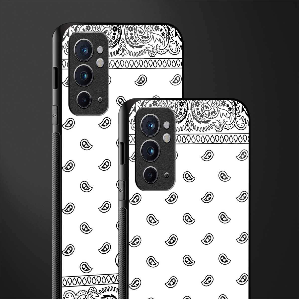 paisley white glass case for oneplus 9rt image-2