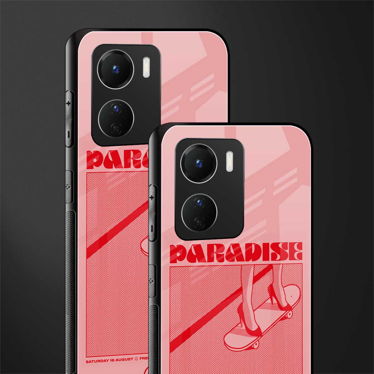 paradise back phone cover | glass case for vivo y16