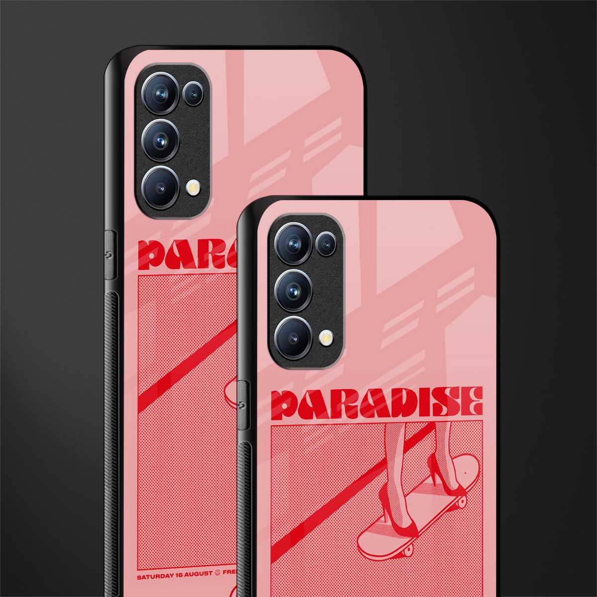 paradise back phone cover | glass case for oppo reno 5