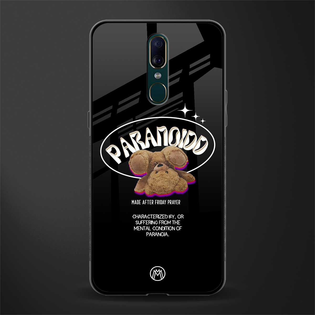 paranoid glass case for oppo a9 image