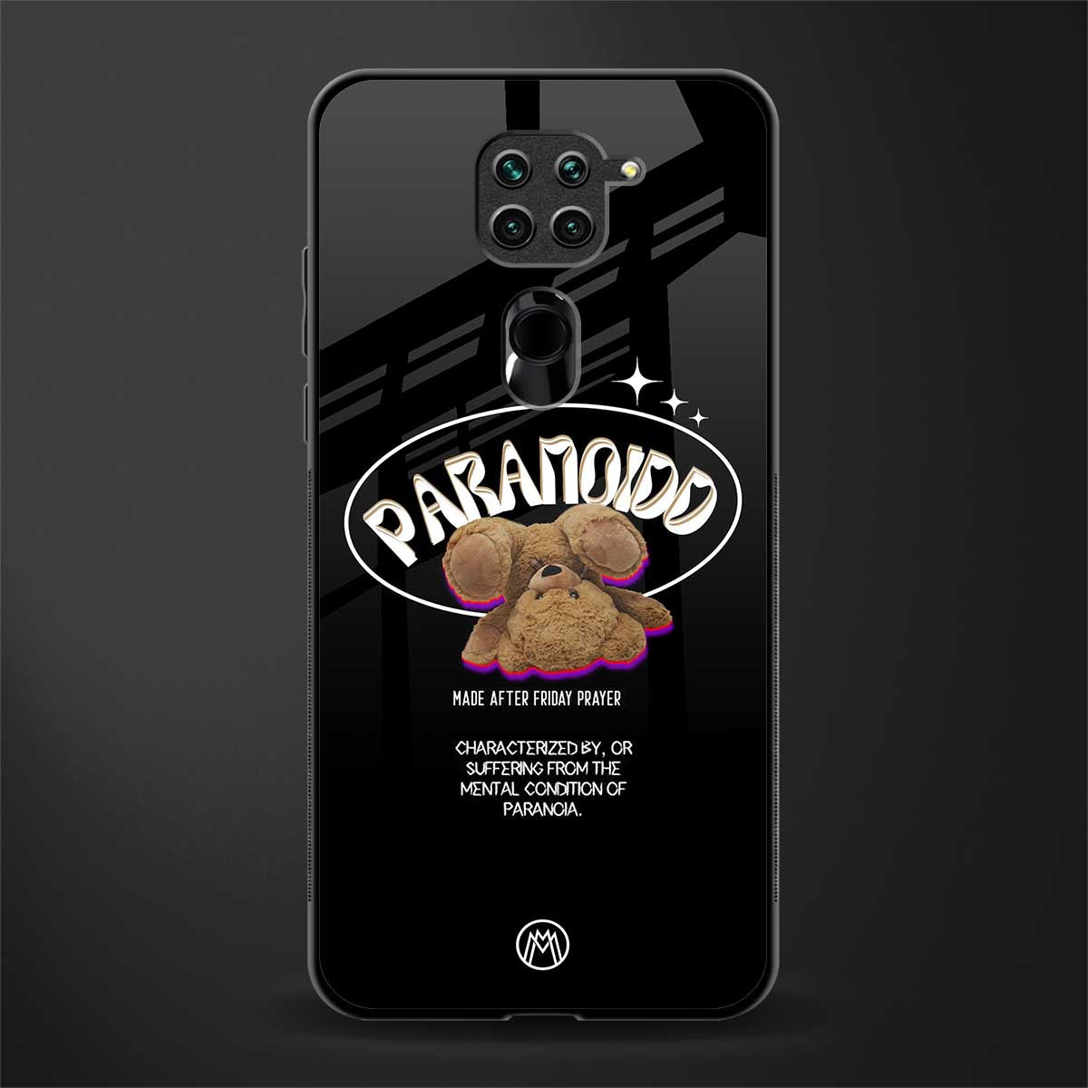 paranoid glass case for redmi note 9 image