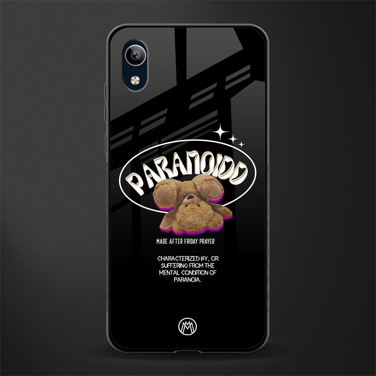 paranoid glass case for vivo y1s without fingerprint image