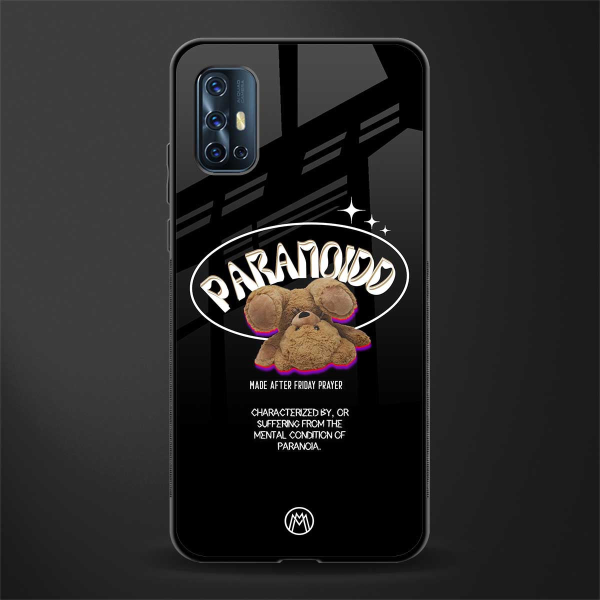 paranoid glass case for vivo v17 image