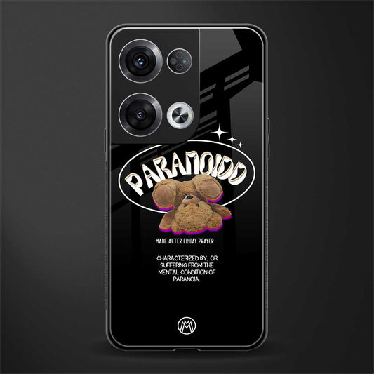 paranoid back phone cover | glass case for oppo reno 8