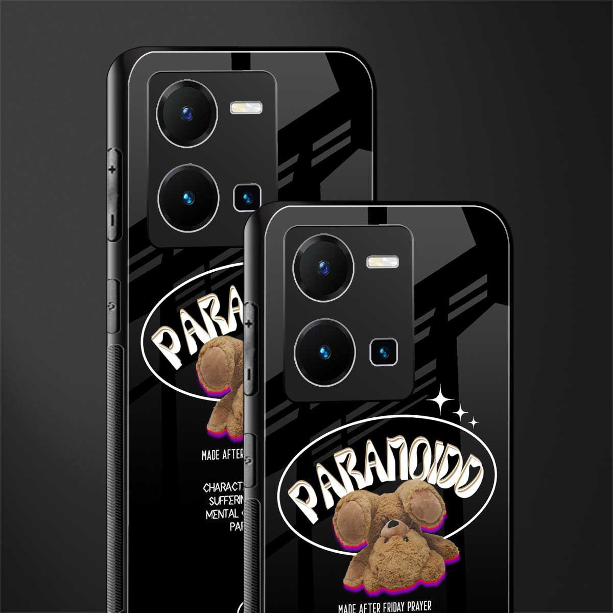 paranoid back phone cover | glass case for vivo y35 4g