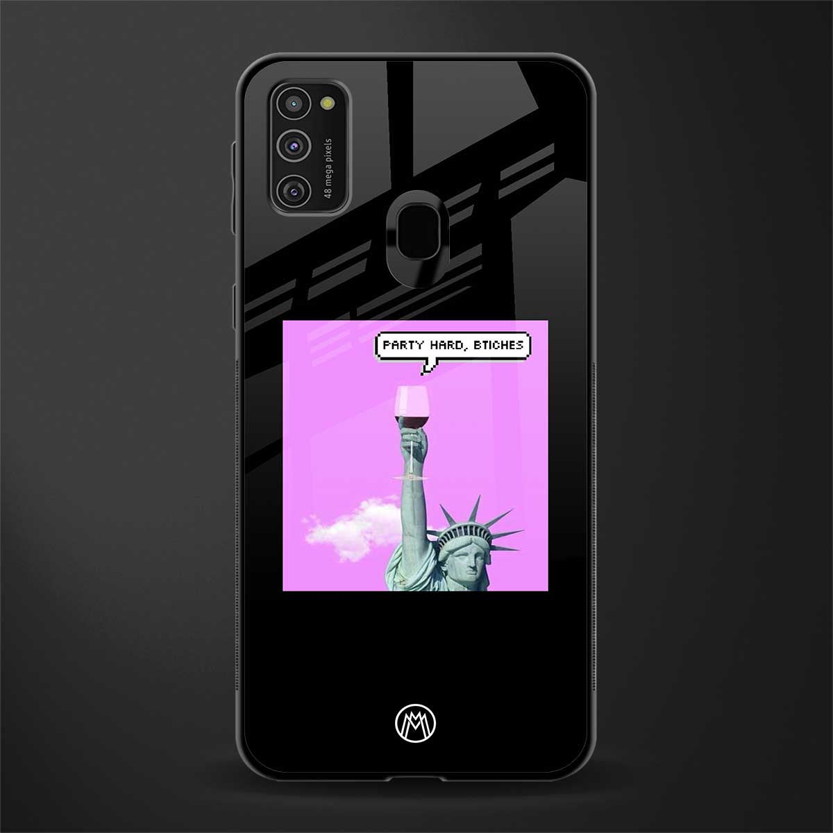 party hard bitches glass case for samsung galaxy m30s image