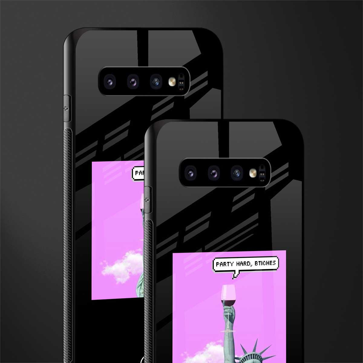 party hard bitches glass case for samsung galaxy s10 plus image-2