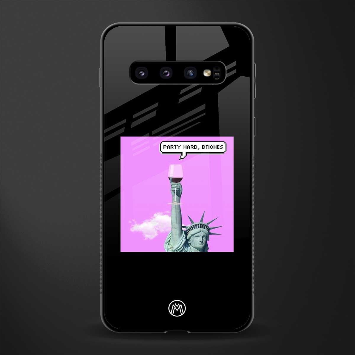 party hard bitches glass case for samsung galaxy s10 plus image