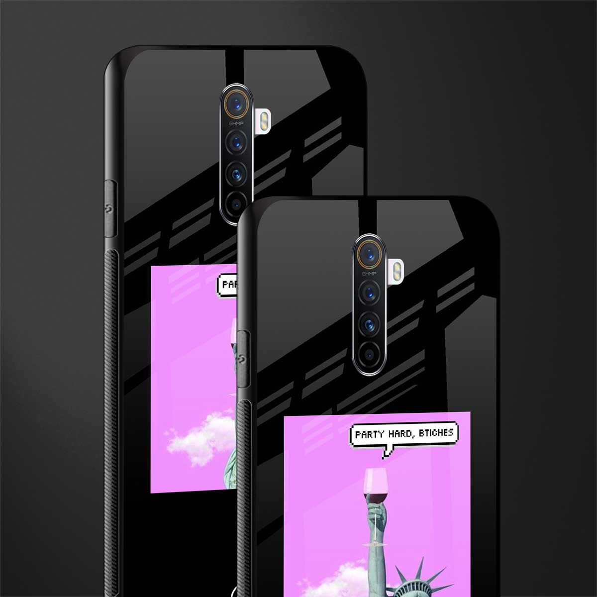 party hard bitches glass case for realme x2 pro image-2