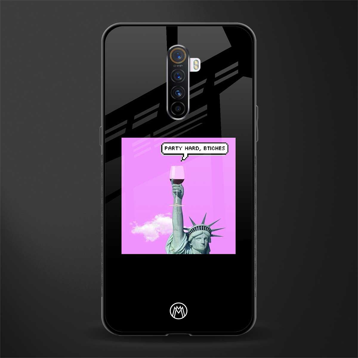 party hard bitches glass case for realme x2 pro image