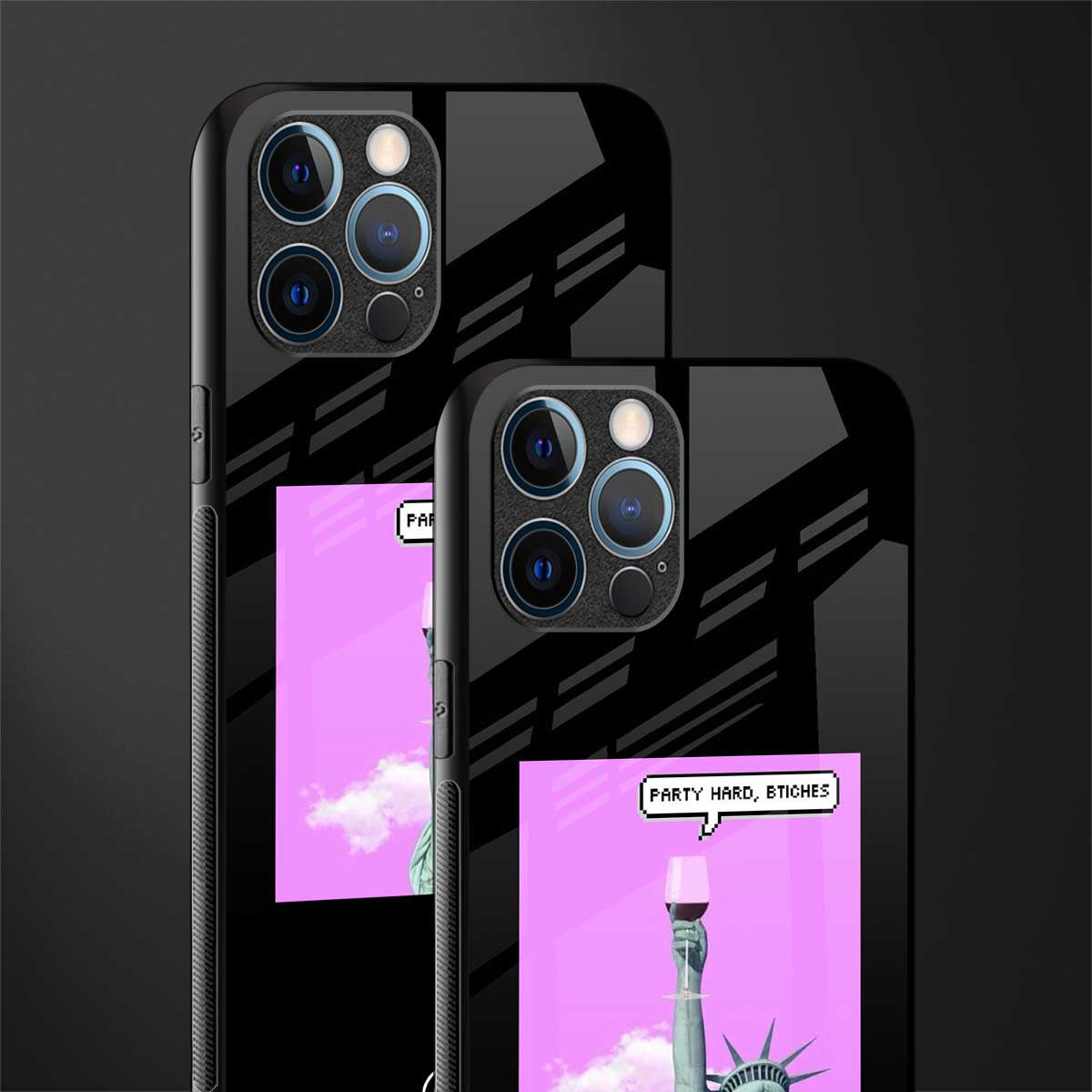 party hard bitches glass case for iphone 12 pro max image-2