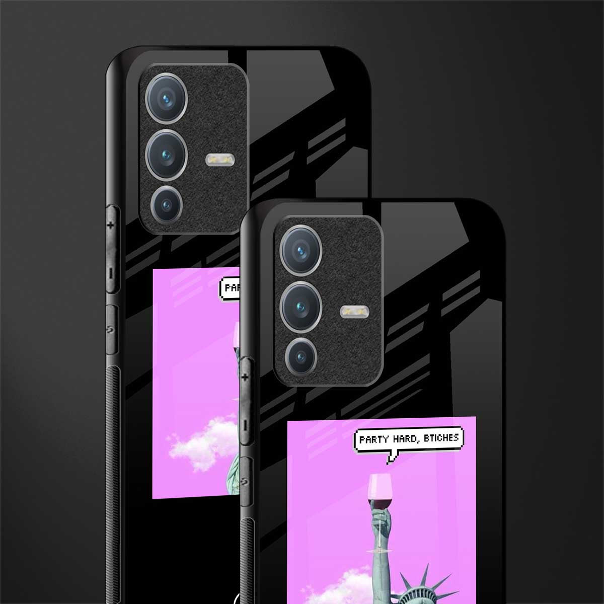 party hard bitches glass case for vivo v23 pro 5g image-2