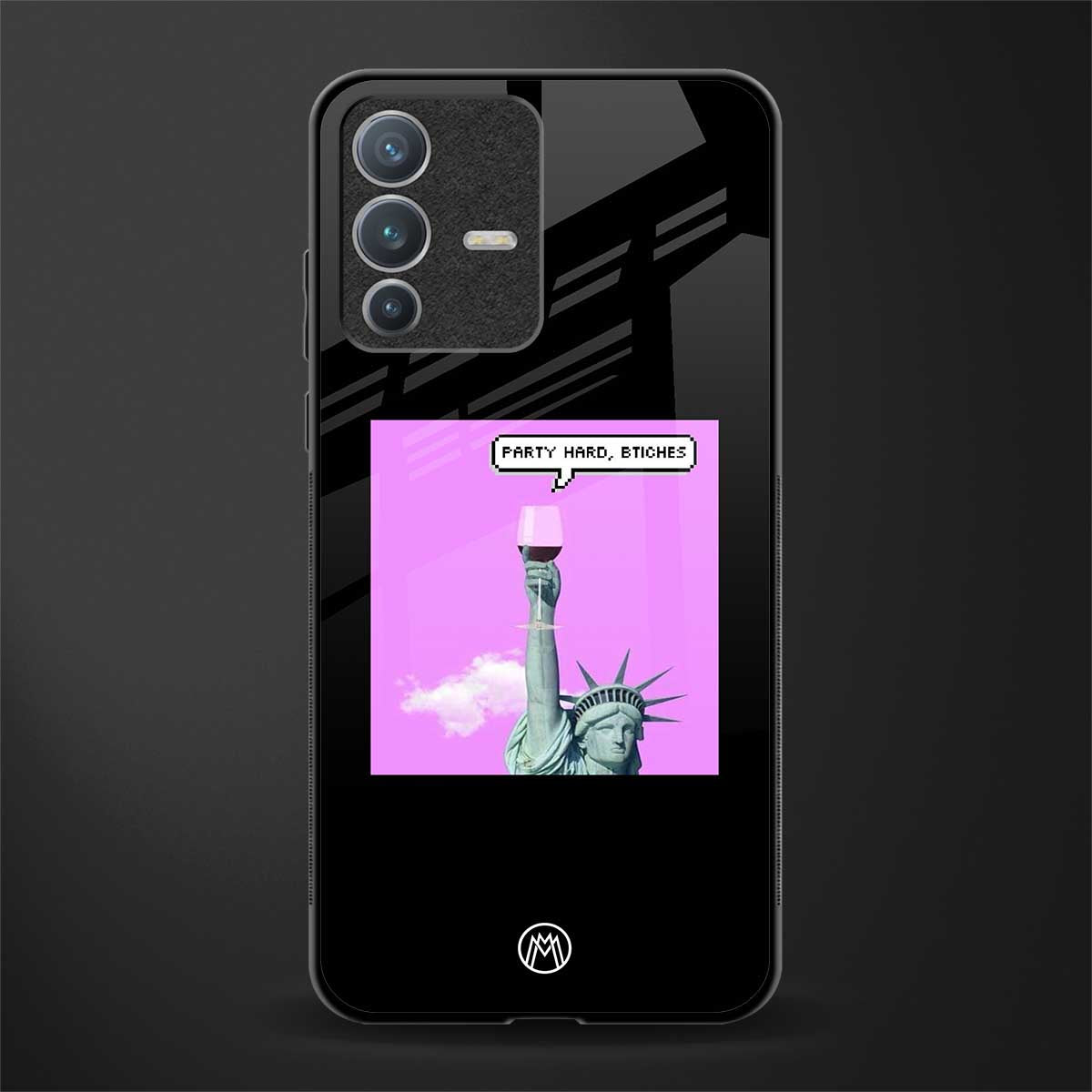 party hard bitches glass case for vivo v23 pro 5g image