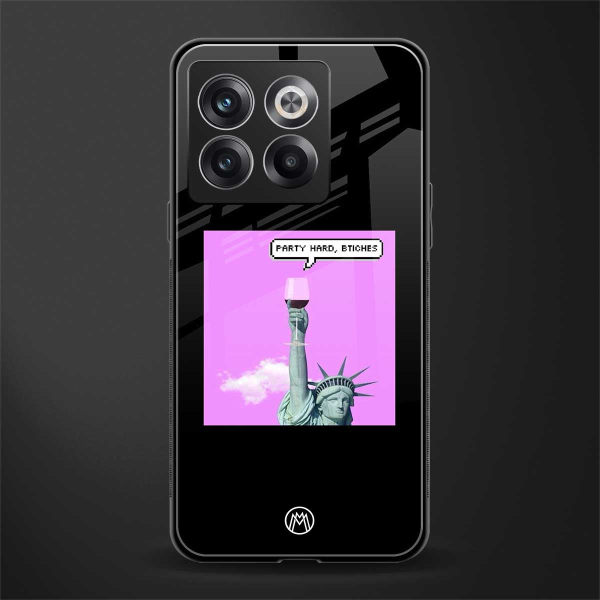 party hard bitches back phone cover | glass case for oneplus 10t