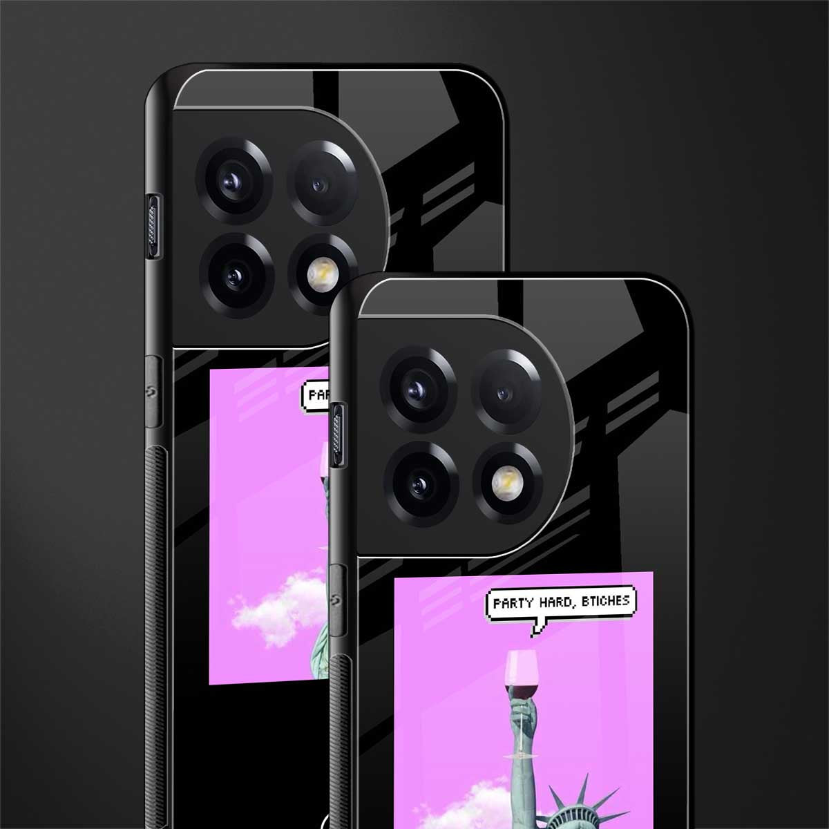 party hard bitches back phone cover | glass case for oneplus 11r