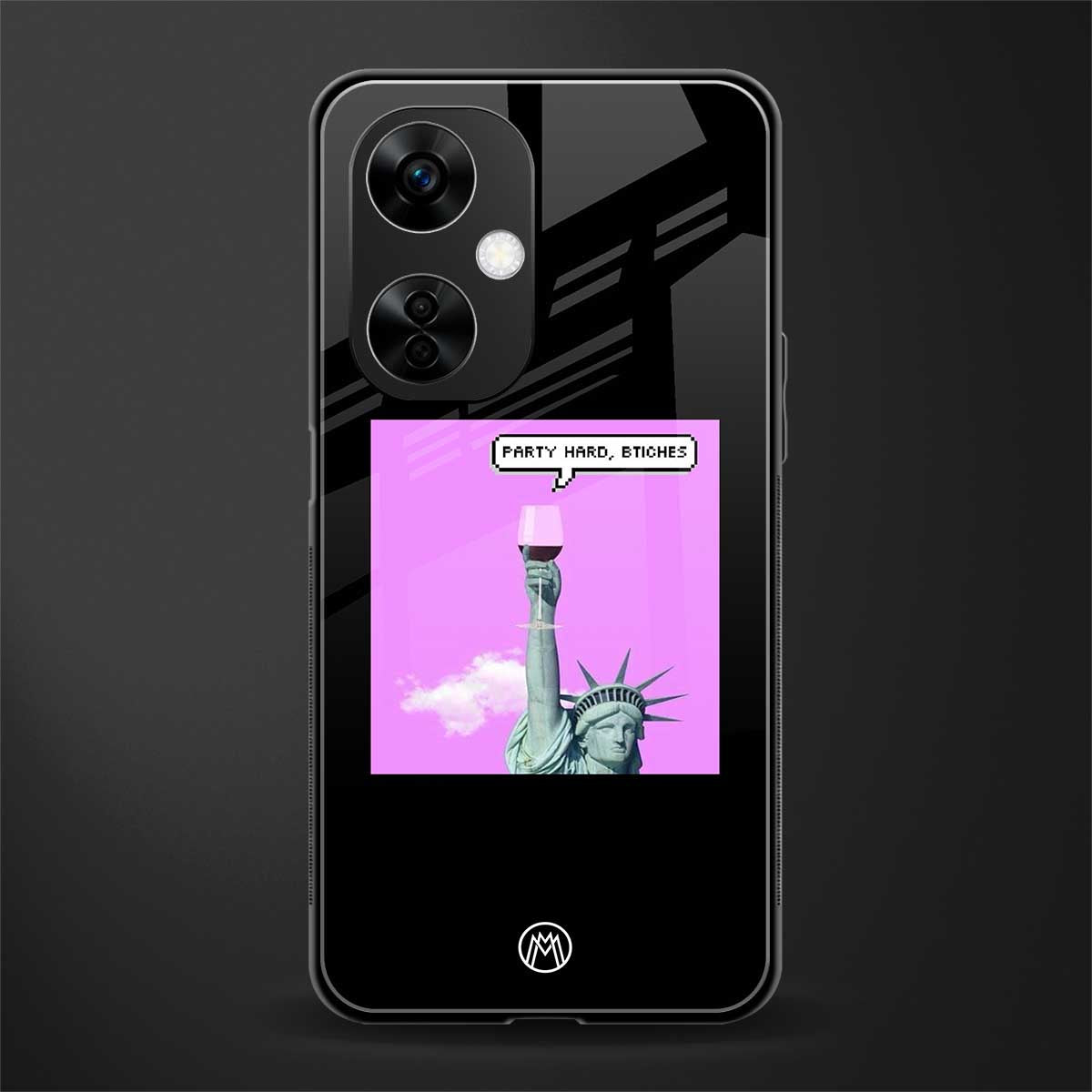 party hard bitches back phone cover | glass case for oneplus nord ce 3 lite