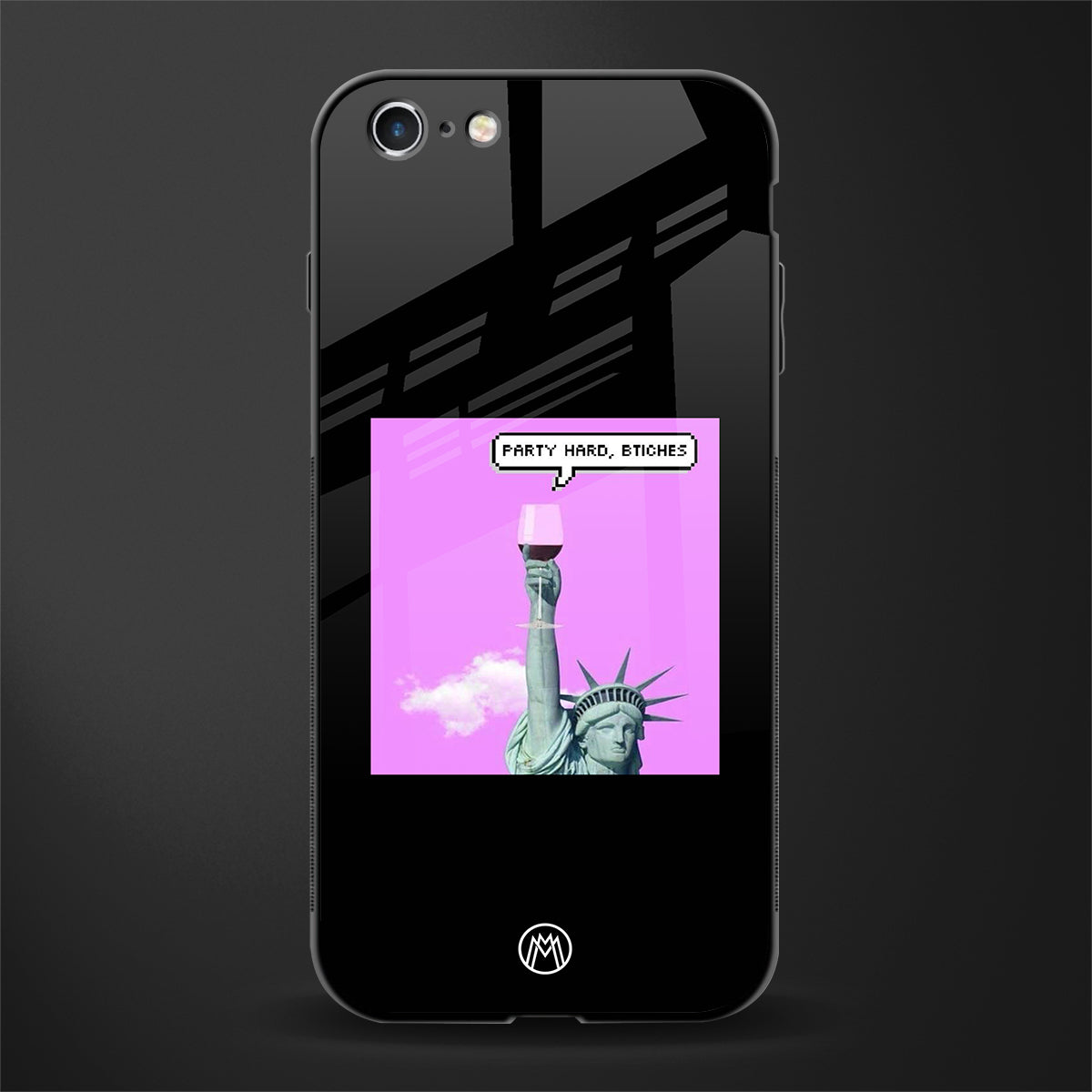 party hard bitches glass case for iphone 6 image