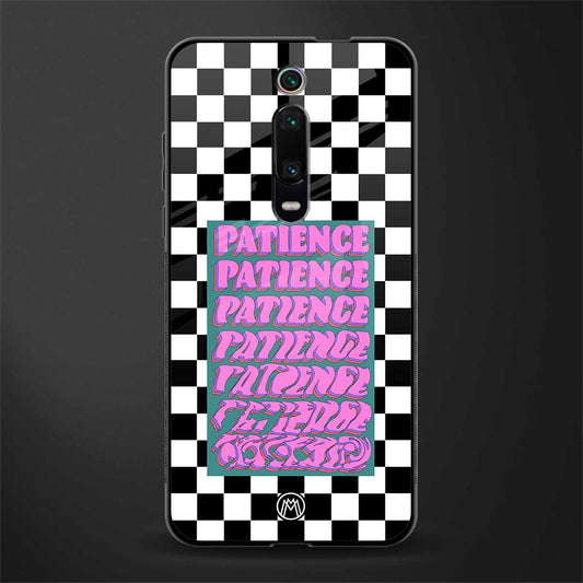 patience checkered glass case for redmi k20 image