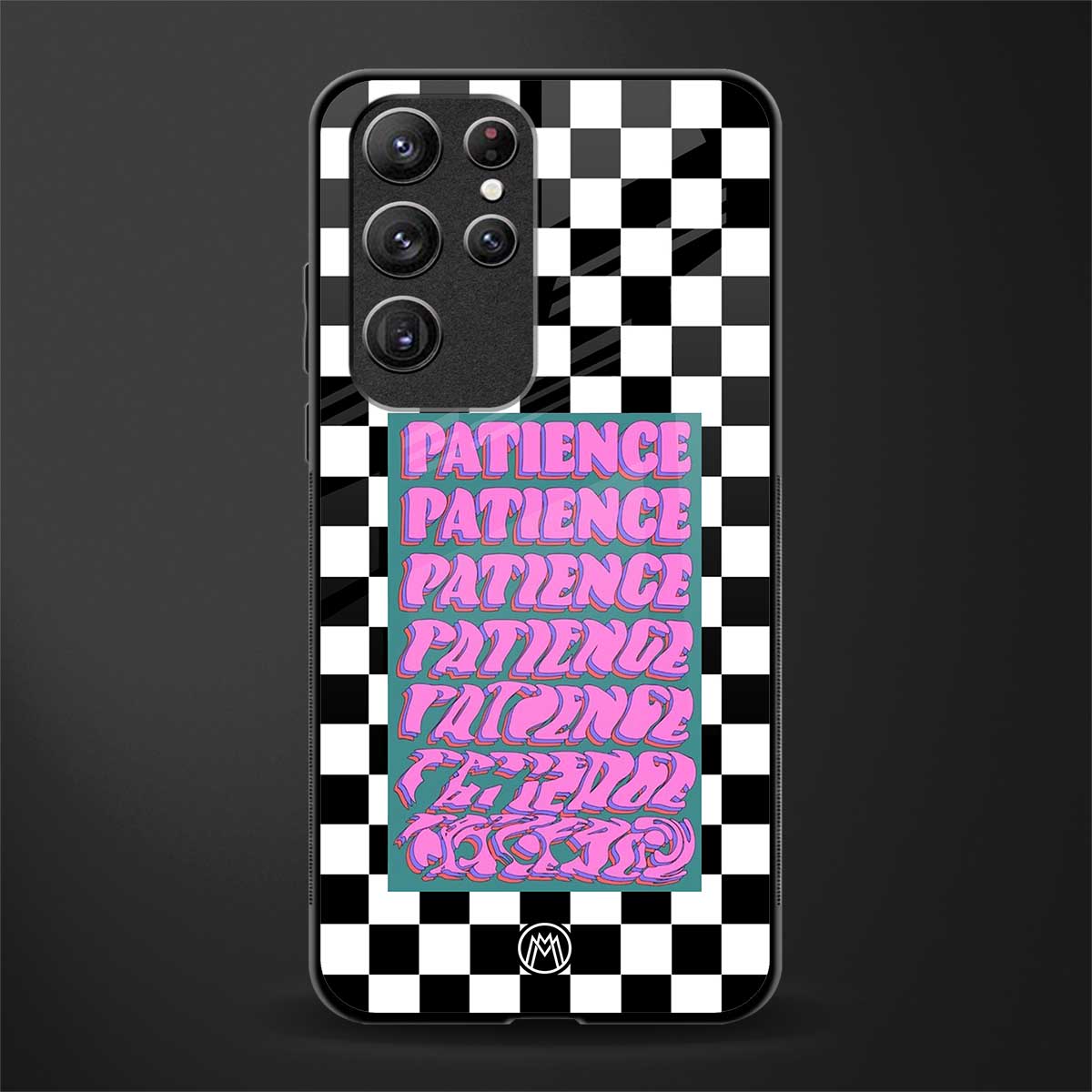 patience checkered glass case for samsung galaxy s21 ultra image