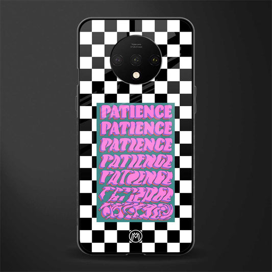 patience checkered glass case for oneplus 7t image