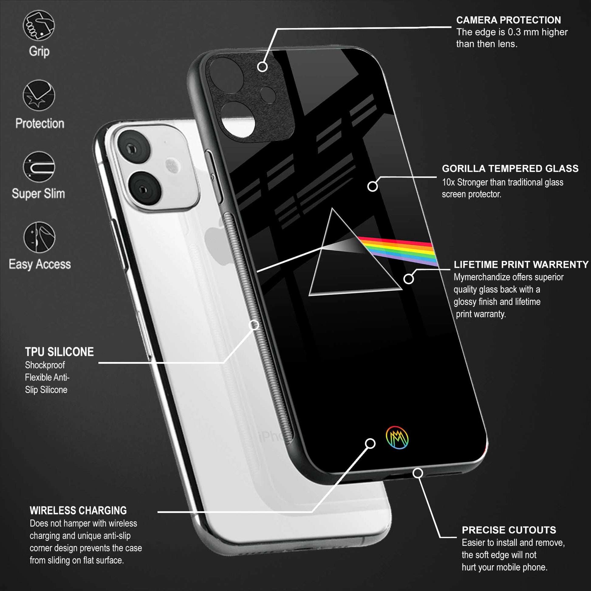 pink floyd glass case for oppo f19s image-4