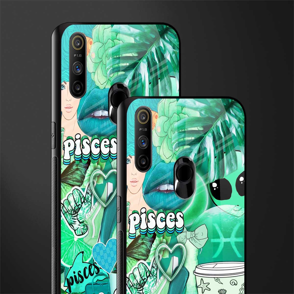 pisces aesthetic collage glass case for realme narzo 10a image-2