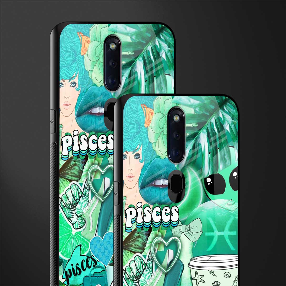 pisces aesthetic collage glass case for oppo f11 pro image-2