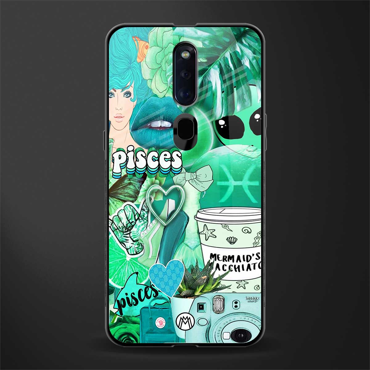 pisces aesthetic collage glass case for oppo f11 pro image