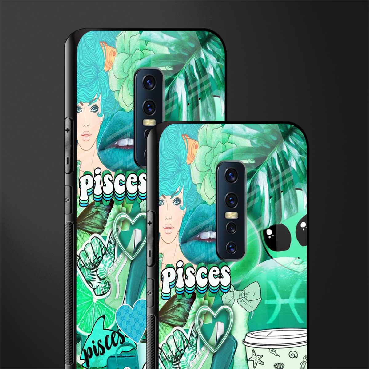 pisces aesthetic collage glass case for vivo v17 pro image-2