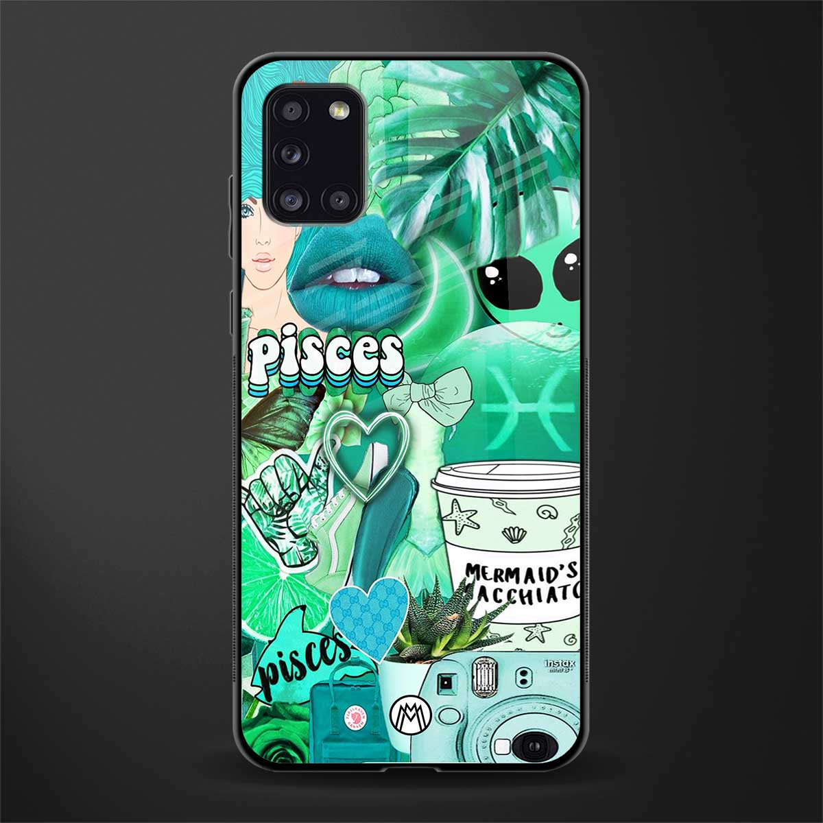 pisces aesthetic collage glass case for samsung galaxy a31 image