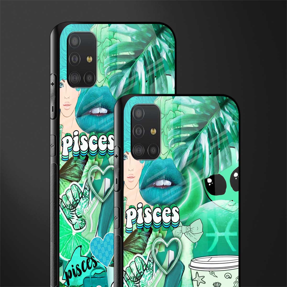 pisces aesthetic collage glass case for samsung galaxy a51 image-2