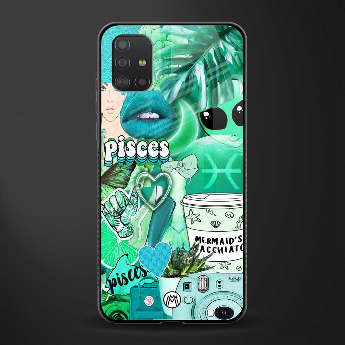 pisces aesthetic collage glass case for samsung galaxy a51 image