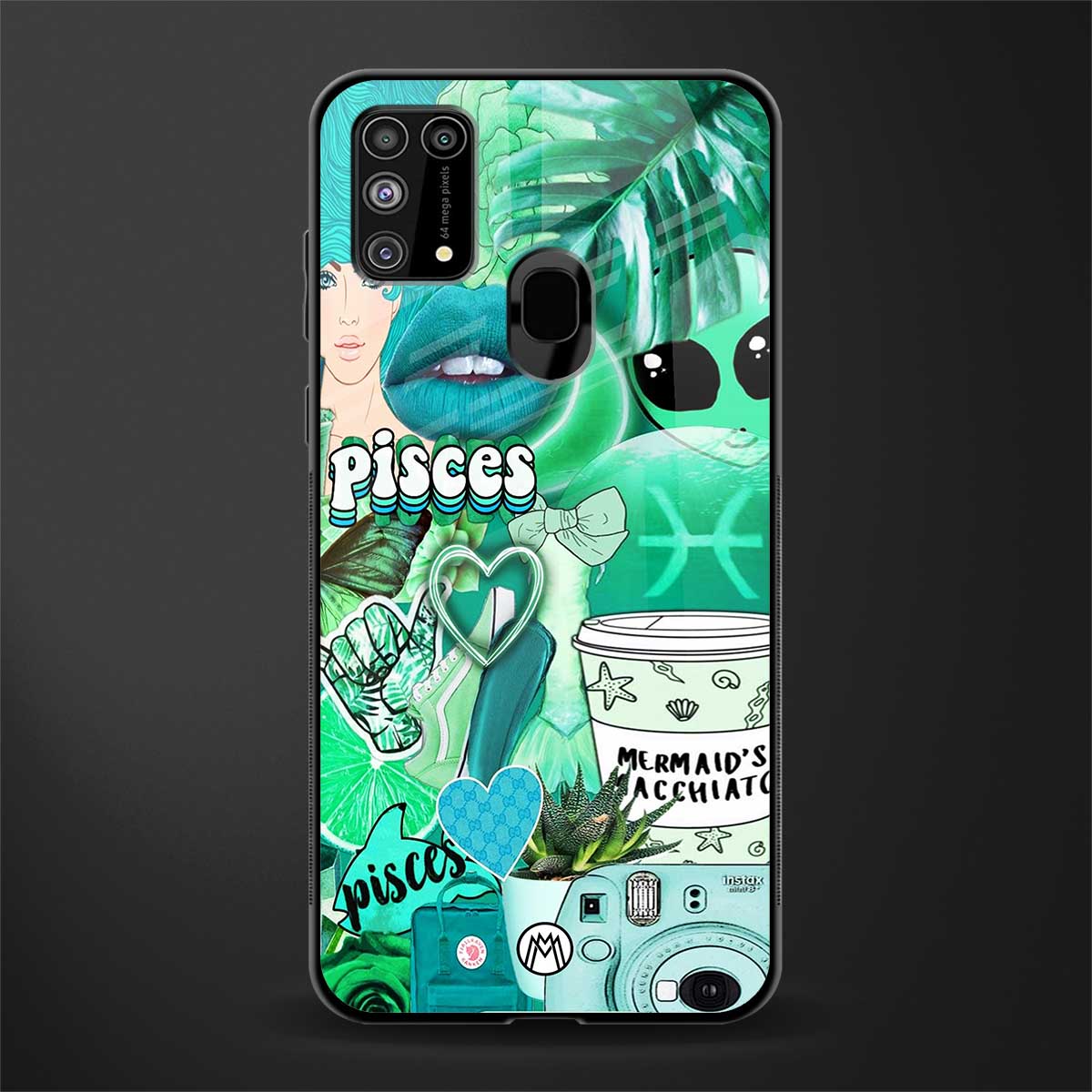 pisces aesthetic collage glass case for samsung galaxy m31 prime edition image