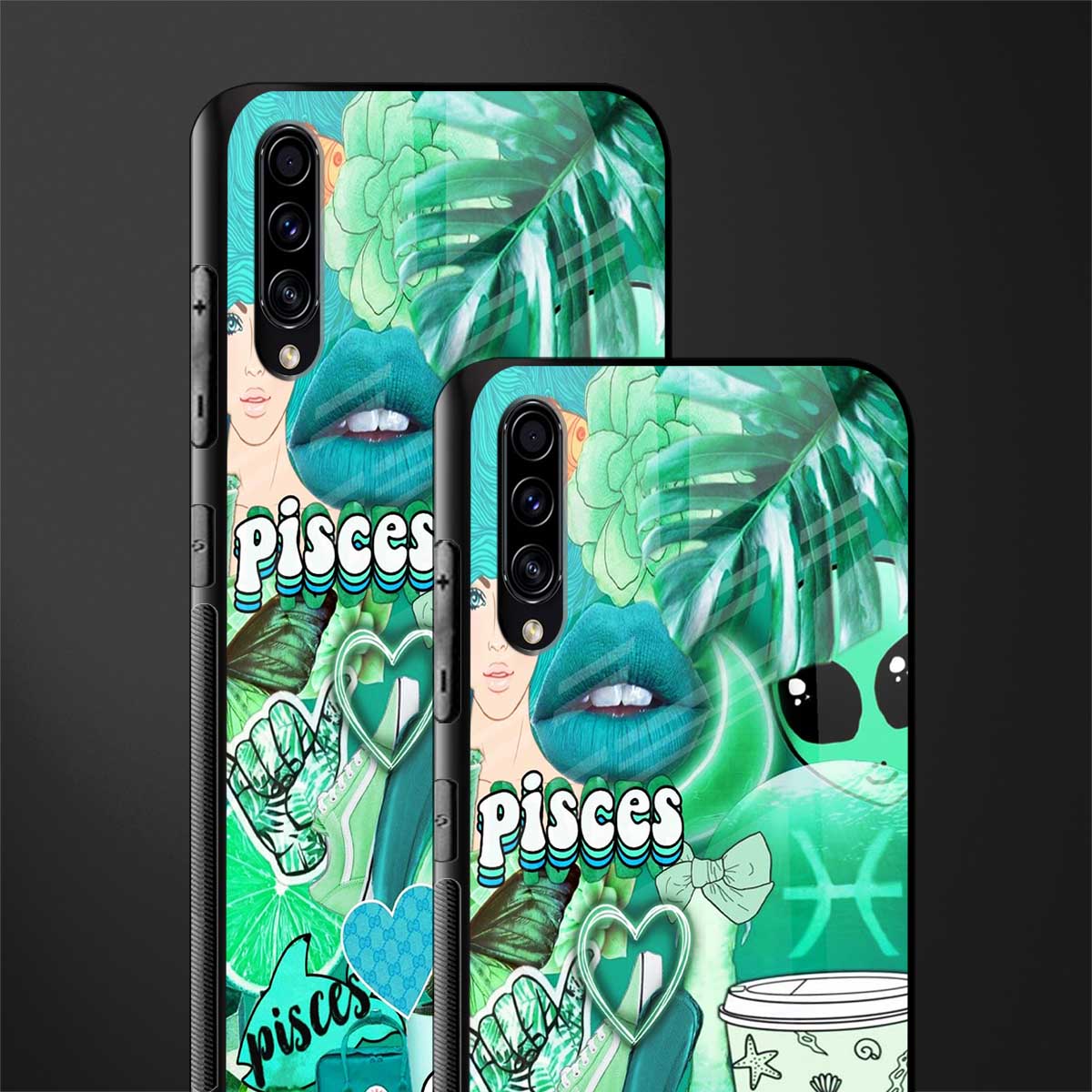 pisces aesthetic collage glass case for samsung galaxy a30s image-2