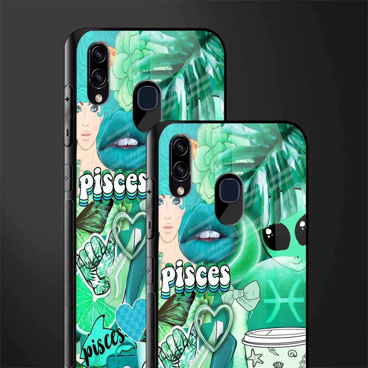 pisces aesthetic collage glass case for samsung galaxy a30 image-2