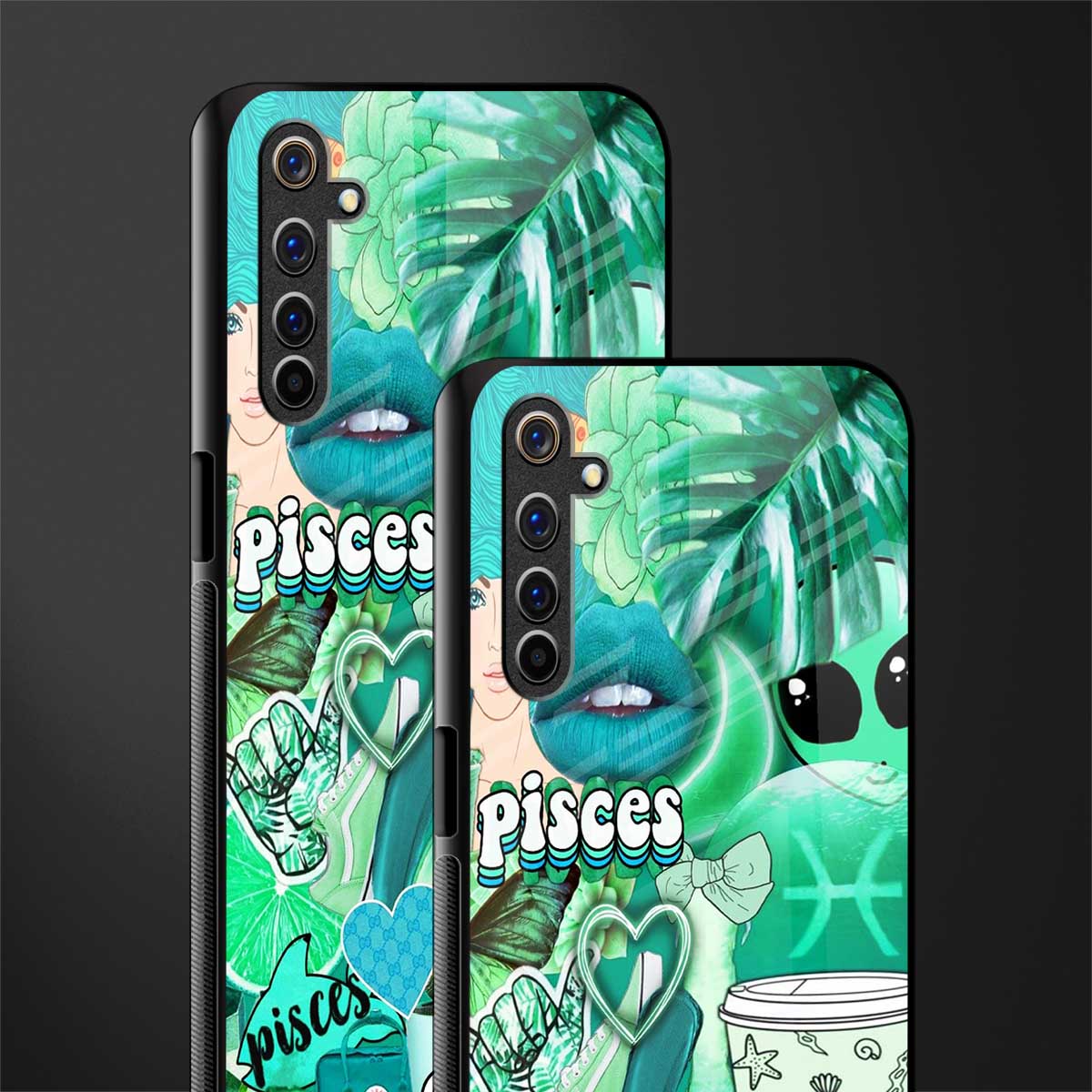 pisces aesthetic collage glass case for realme 6i image-2