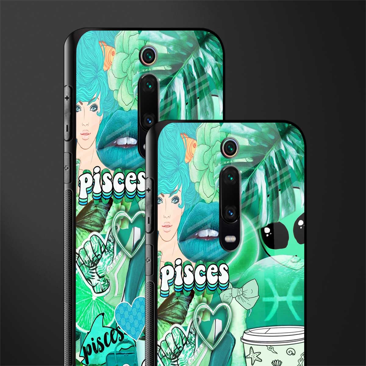 pisces aesthetic collage glass case for redmi k20 image-2