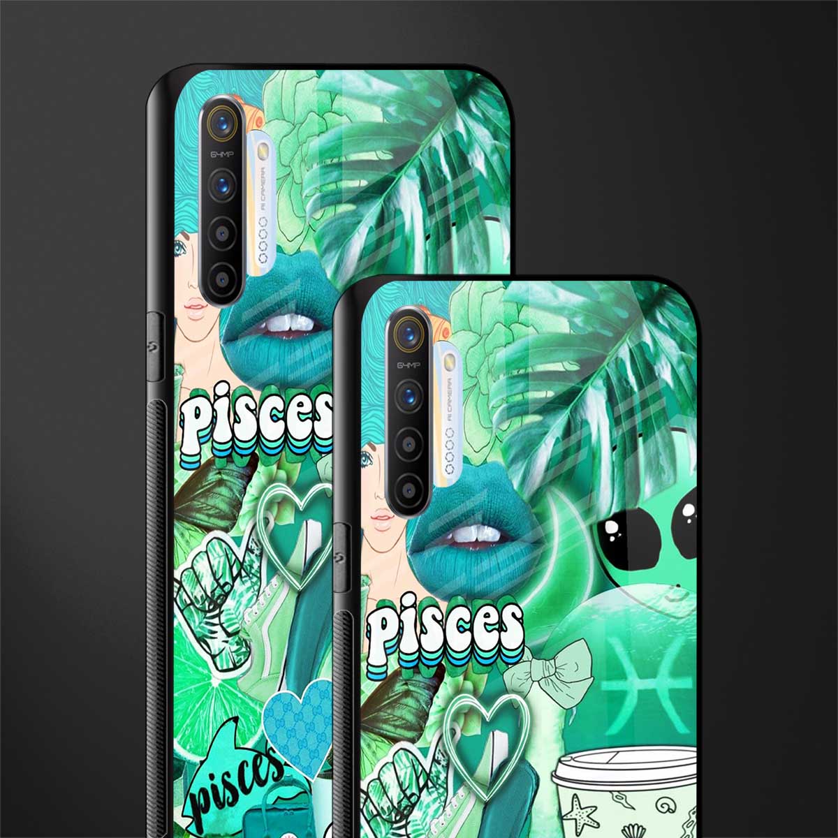 pisces aesthetic collage glass case for realme x2 image-2