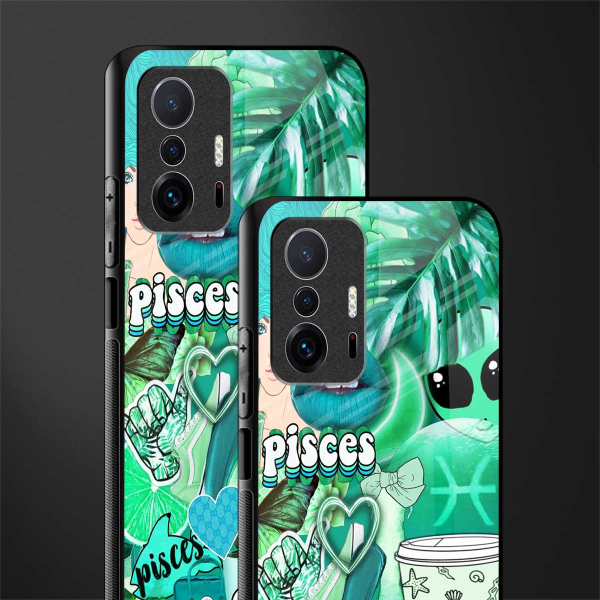 pisces aesthetic collage glass case for mi 11t pro 5g image-2