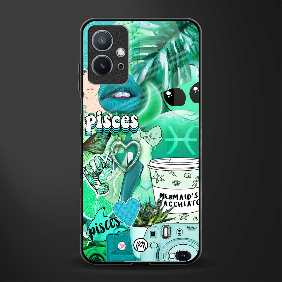 pisces aesthetic collage glass case for vivo t1 5g image