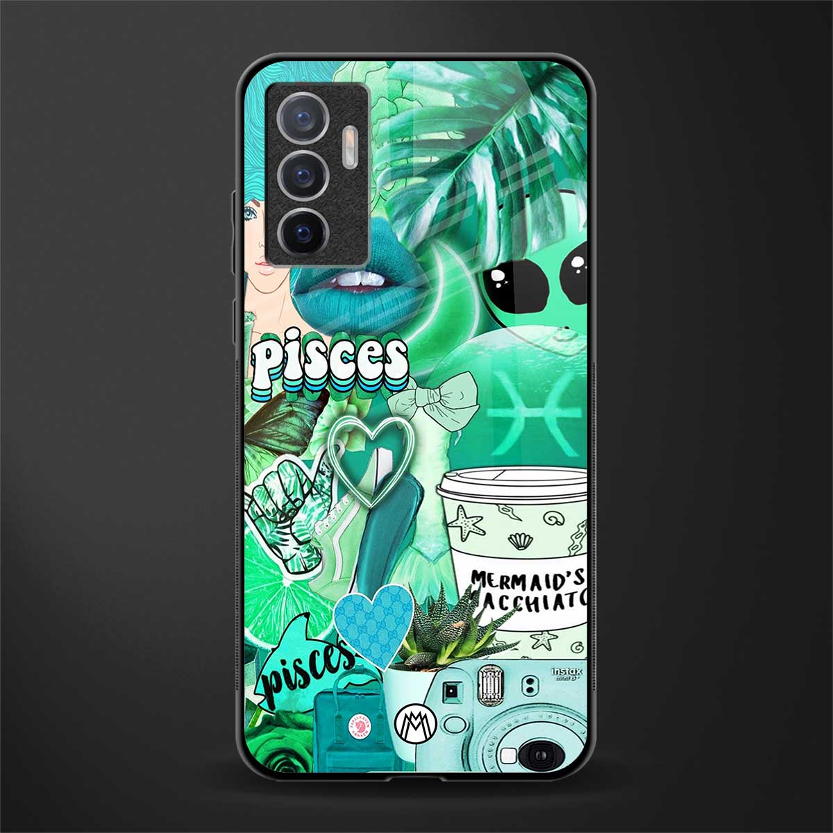 pisces aesthetic collage glass case for vivo v23e image