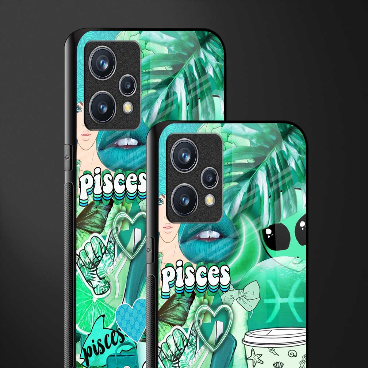 pisces aesthetic collage glass case for realme 9 4g image-2