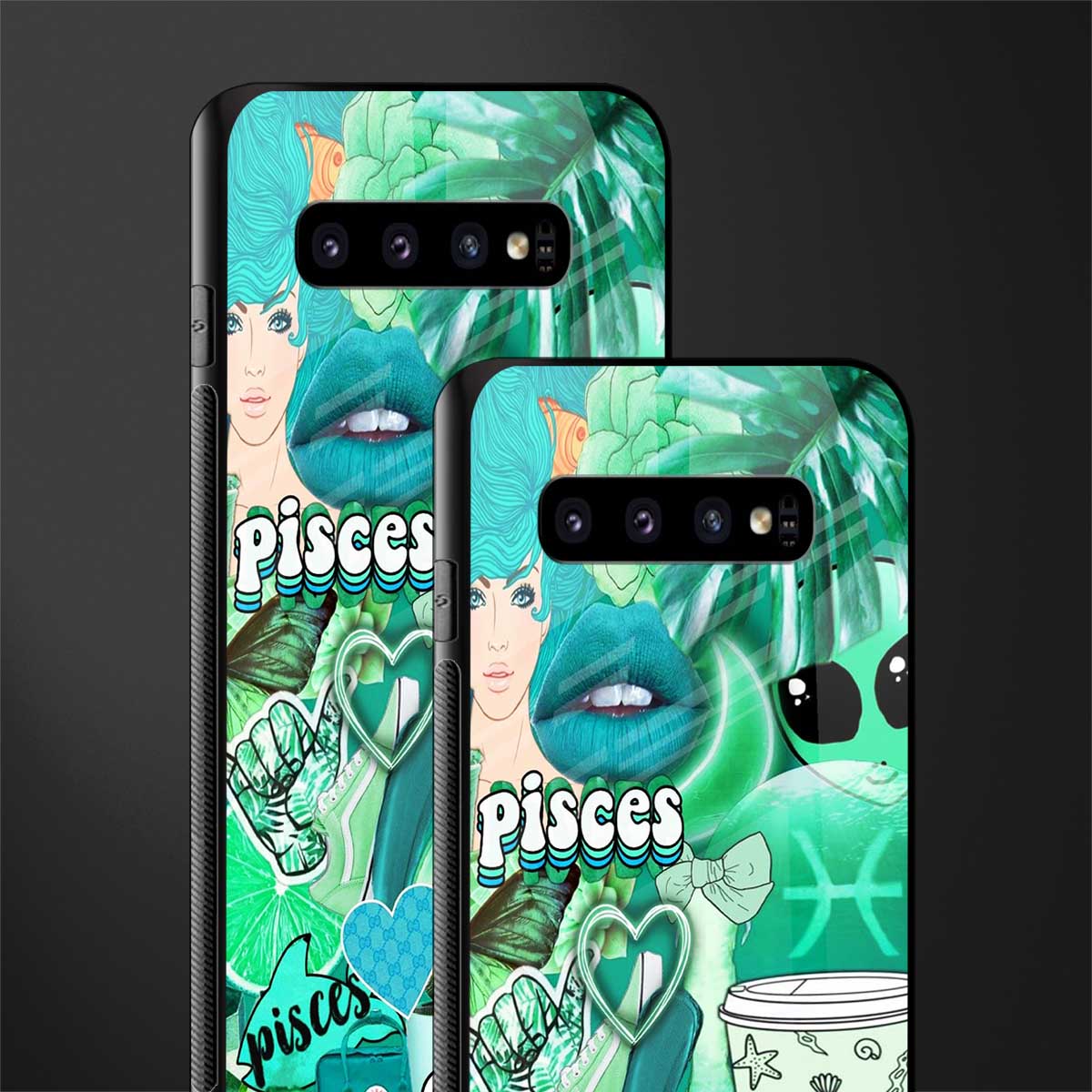 pisces aesthetic collage glass case for samsung galaxy s10 image-2