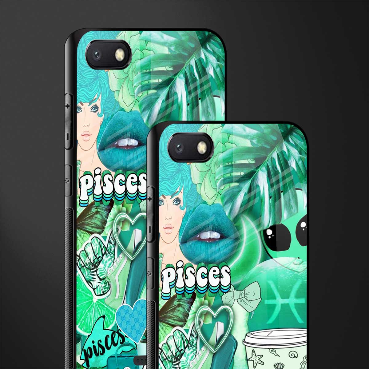 pisces aesthetic collage glass case for redmi 6a image-2